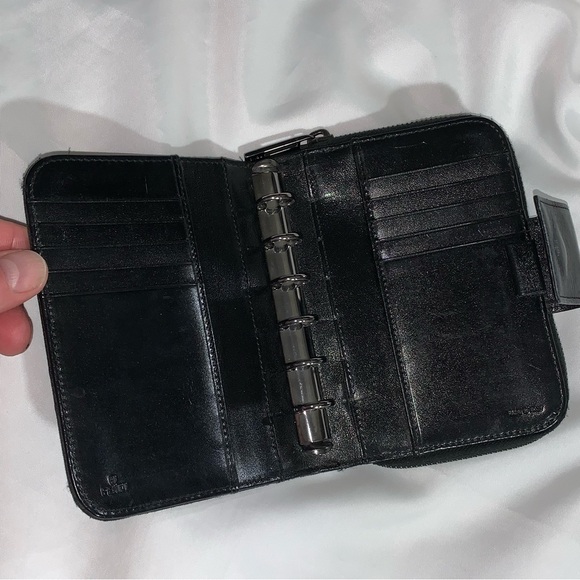 FENDI black FF logo jacquard/leather FULL TIME AGENDA wallet CLUTCH - Picture 5 of 16